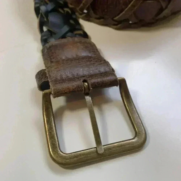 Source unknown distressed leather belt, vintage look - Picture 3 of 13